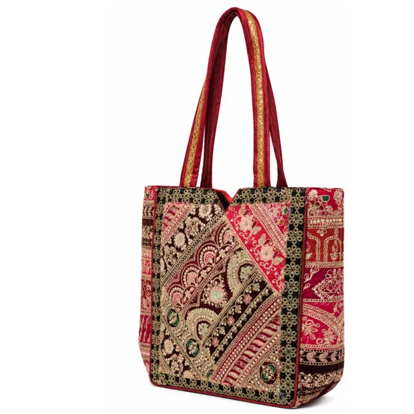 Red_Embroidered_Tote_Bag_For_Women