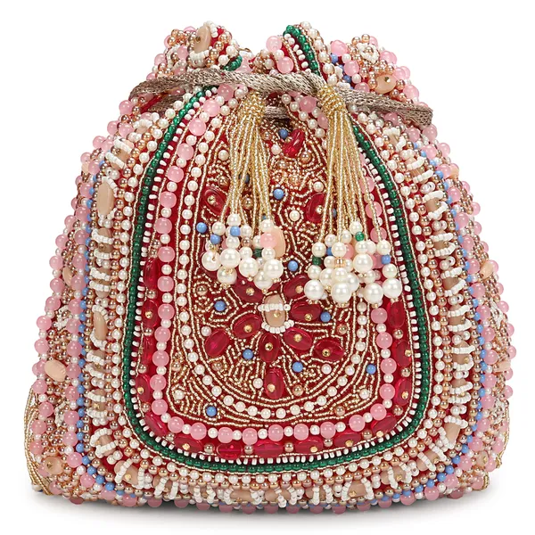 Red_Velvet_Embellished_Potli_Bag_For_Women