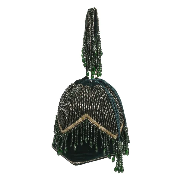 Green_Velvet_Embellished_Potli_Bag_For_Women