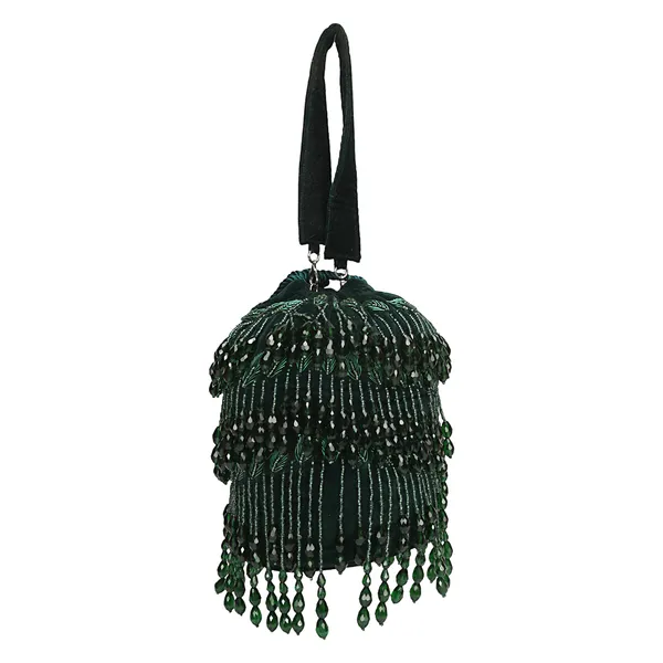 Green_Velvet_Beaded_Potli_Clutch_For_Women