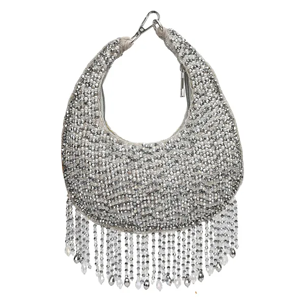 Silver_Beaded_Fringe_Shoulder_Bag_For_Women