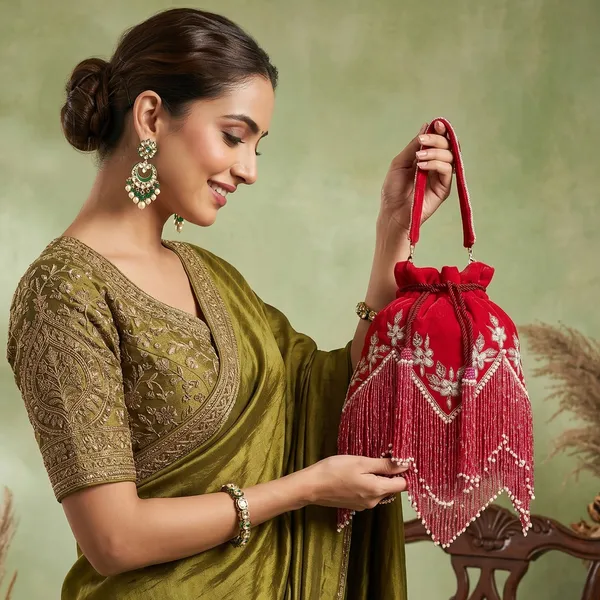 Red_Velvet_Embroidered_Potli_Bag_For_Women