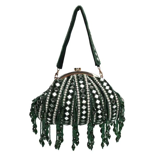 Green_Embellished_Potli_Handbag_For_Women