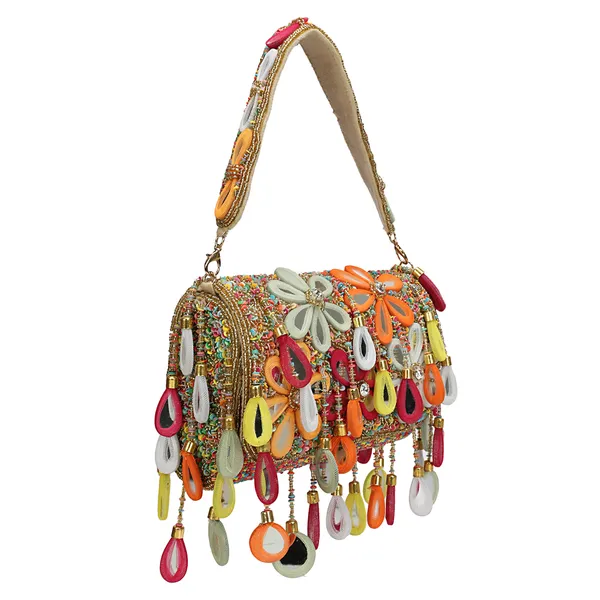 Multicolour_Beaded_Embellished_Shoulder_Bag_For_Women