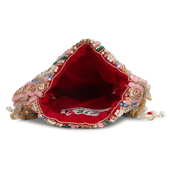Red_Velvet_Embellished_Potli_Bag_For_Women