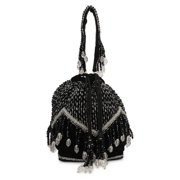 Black_Beaded_Embellished_Potli_Bag_For_Women
