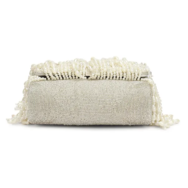 White_Beaded_Embellished_Shoulder_Bag_For_Women