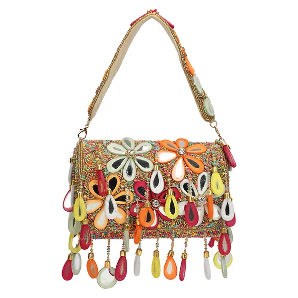 Multicolour_Beaded_Embellished_Shoulder_Bag_For_Women