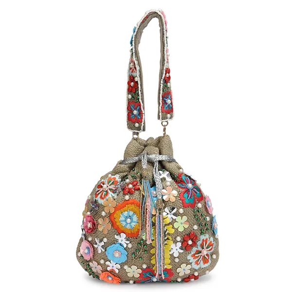 Beige_Jute_Embellished_Potli_Bag_For_Women