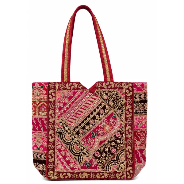 Red_Embroidered_Tote_Bag_For_Women