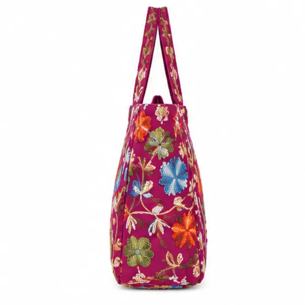 Pink_Fabric_Embroidered_Tote_Bag_For_Women