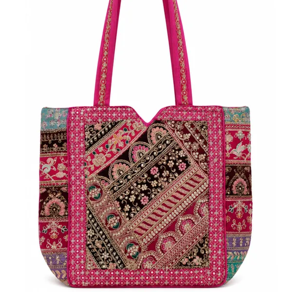 Red_Embroidered_Tote_Bag_For_Women