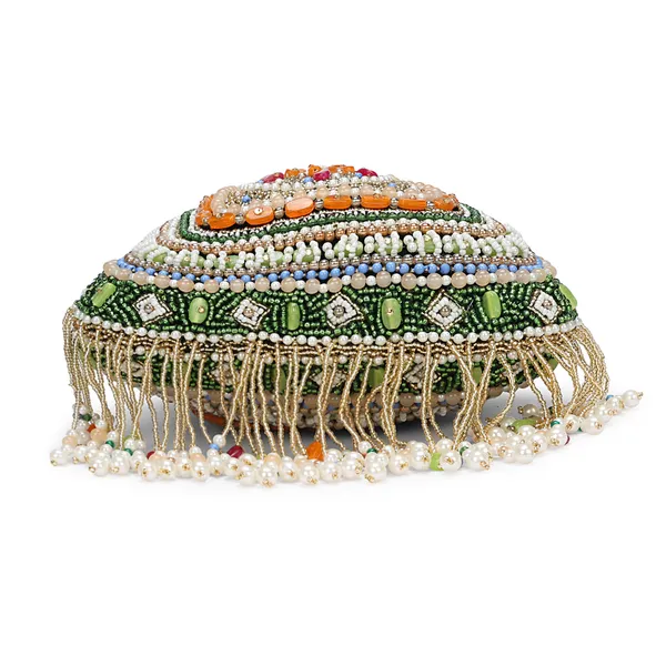 Green_Beaded_Potli_Handbag_For_Women