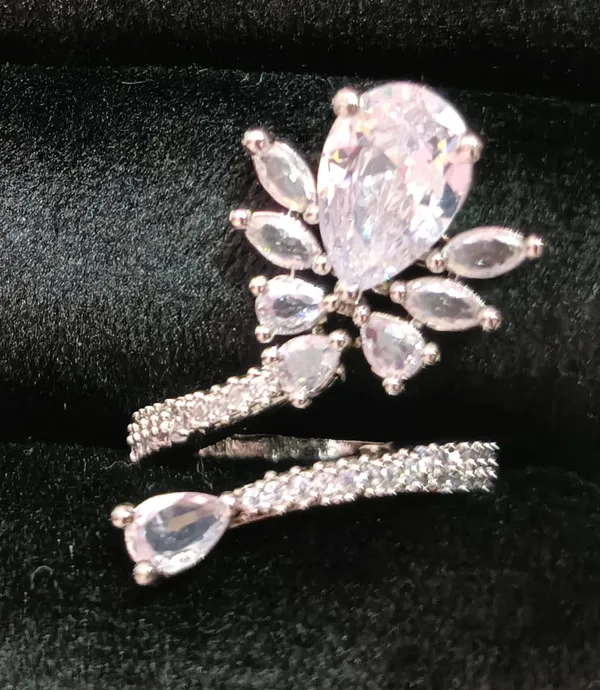 Gold_Tone_Stainless_Steel_Crystal_Floral_Ring_Set_For_Women_Pack_Of_2