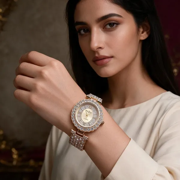 Gold_Stainless_Steel_Rhinestone_Analog_Bracelet_Watch_For_Women