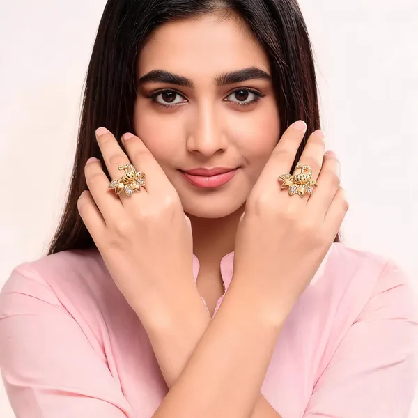 Gold_Stainless_Steel_Peacock_Motif_Stone_Studded_Ring_For_Women_Pack_Of_2