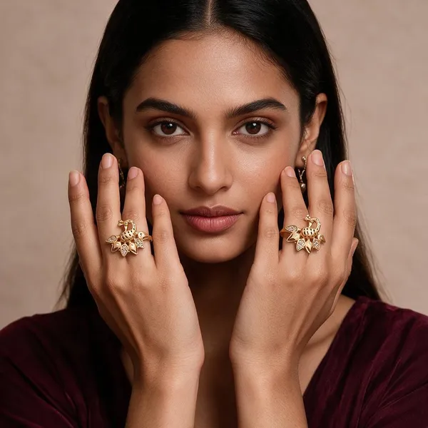 Gold_Stainless_Steel_Peacock_Motif_Stone_Studded_Ring_For_Women_Pack_Of_2