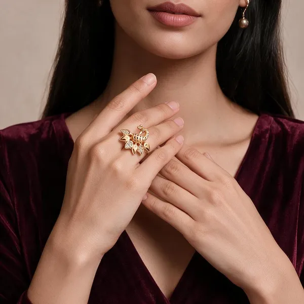 Gold_Stainless_Steel_Peacock_Motif_Stone_Studded_Ring_For_Women_Pack_Of_2