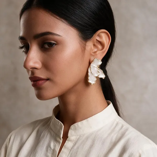 Gold_Stainless_Steel_Floral_Pearlescent_Drop_Earrings_For_Women_Pack_Of_2