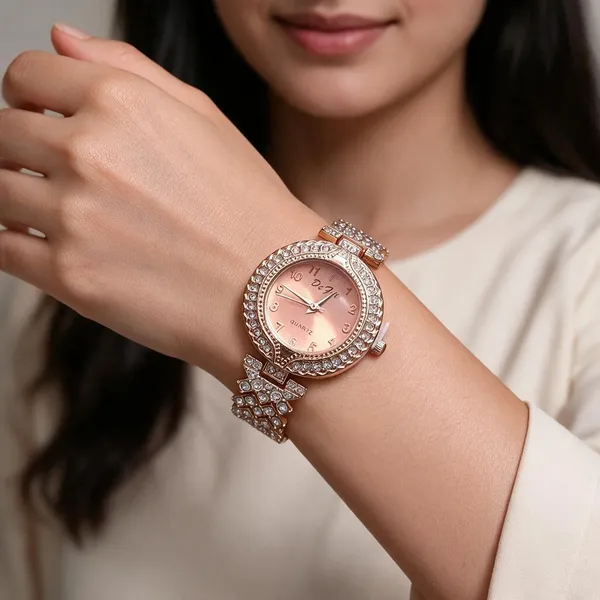 Rose_Gold_Stainless_Steel_Crystal_Analog_Bracelet_Watch_For_Women