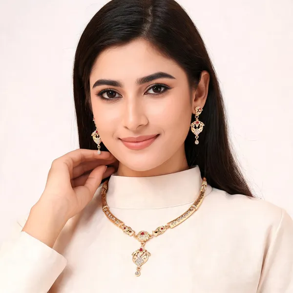 Gold_Stainless_Steel_Red_Stone_Studded_Jewellery_Set_For_Women