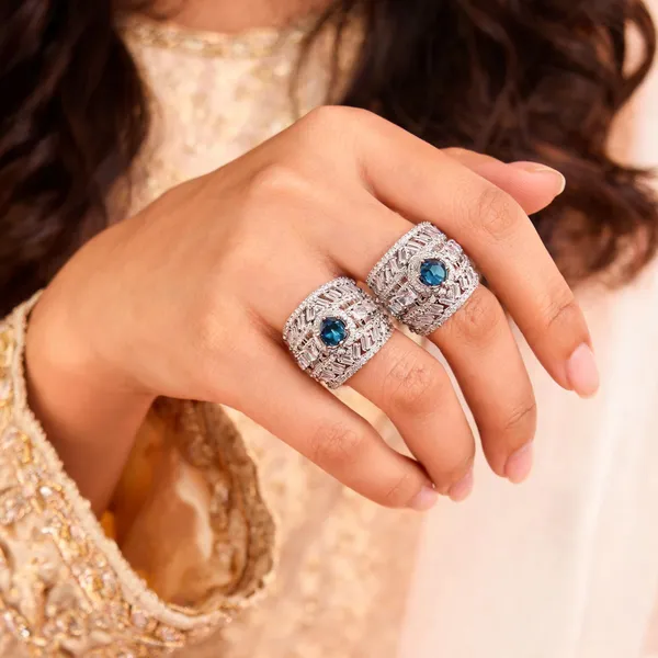 Blue_Silver_Stainless_Steel_Statement_Ring_For_Women_Pack_Of_2