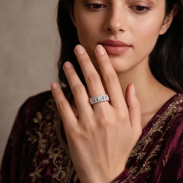 Silver_Stainless_Steel_Rhinestone_Statement_Ring_For_Women_Pack_Of_2