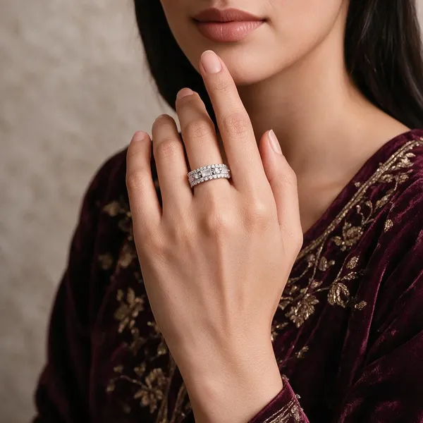 Silver_Stainless_Steel_Rhinestone_Statement_Ring_For_Women_Pack_Of_2