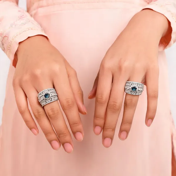 Blue_Silver_Stainless_Steel_Blue_Stone_Statement_Ring_For_Women_Pack_Of_2