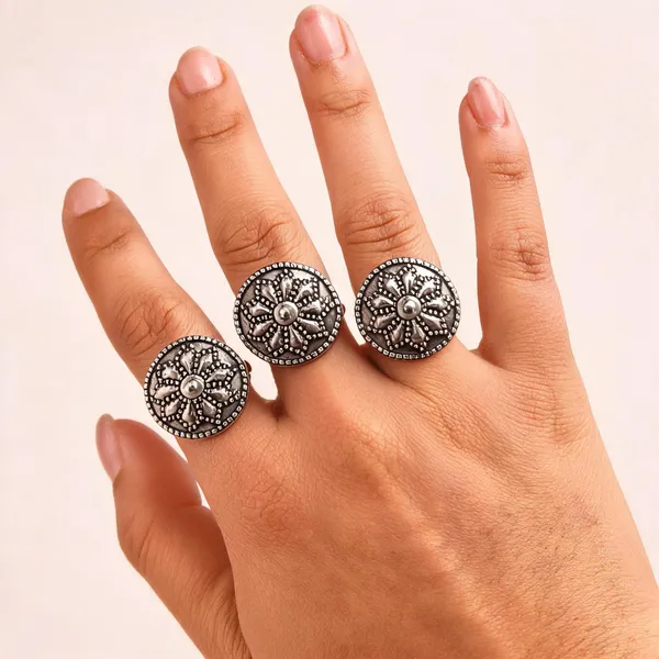 Silver_Stainless_Steel_Floral_Ring_For_Women_Pack_Of_3