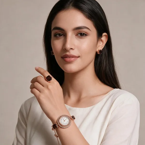 Rose_Gold_Stainless_Steel_Quartz_Pendant_Watch_Earrings_Set_For_Women