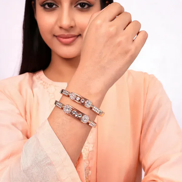 Gold_Stainless_Steel_Rhinestone_Open_Cuff_Bracelet_For_Women_Pack_Of_2