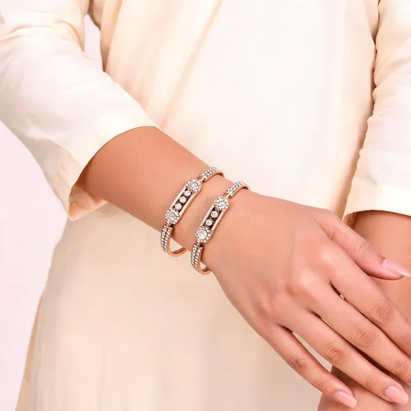 Gold_Stainless_Steel_Rhinestone_Open_Cuff_Bracelet_For_Women_Pack_Of_2