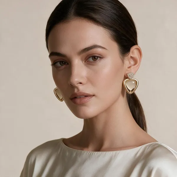 Gold_Stainless_Steel_Rhinestone_Triangular_Drop_Earrings_For_Women_Pack_Of_2