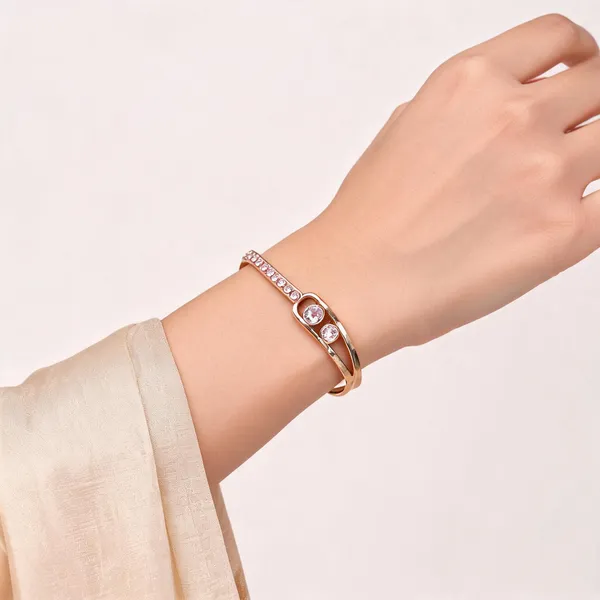 Gold_Stainless_Steel_Crystal_Open_Bangle_Bracelet_For_Women