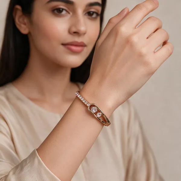 Gold_Stainless_Steel_Crystal_Open_Bangle_Bracelet_For_Women