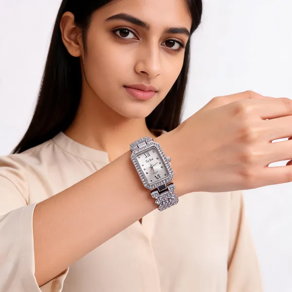 Silver_Stainless_Steel_Rhinestone_Bracelet_Analogue_Watch_For_Women