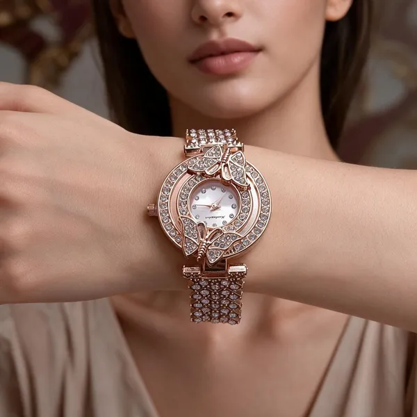 Rose_Gold_Stainless_Steel_Crystal_Butterfly_Analogue_Watch_For_Women