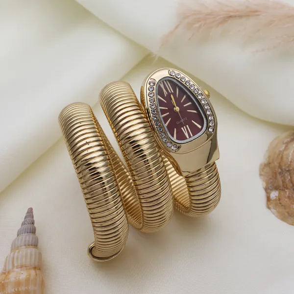 Gold_Tone_Stretch_Bracelet_Watch_For_Women