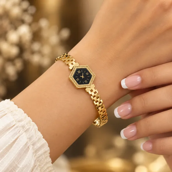 Gold-Tone_Analog_Bracelet_Watch_For_Women
