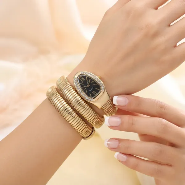 Gold_Tone_Rhinestone_Bangle_Watch_For_Women
