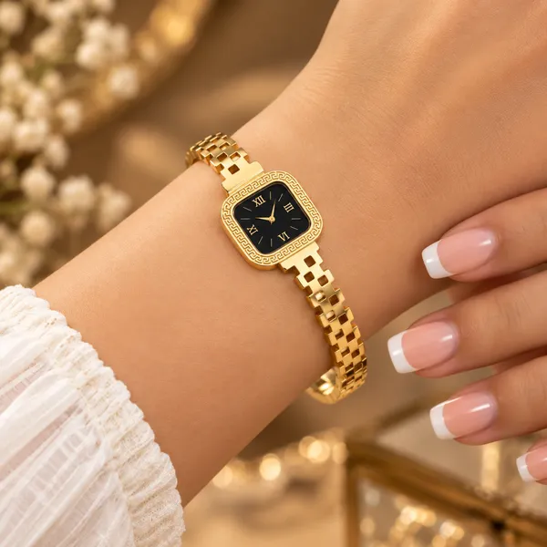 Gold_Tone_Bracelet_Watch_For_Women