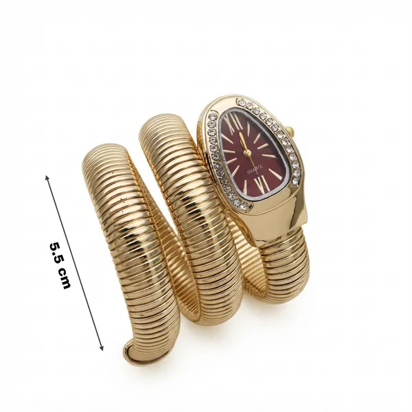 Gold_Tone_Stretch_Bracelet_Watch_For_Women
