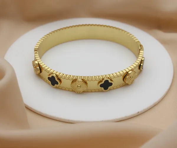 Gold_Tone_Floral_Cuff_Bracelet_For_Women
