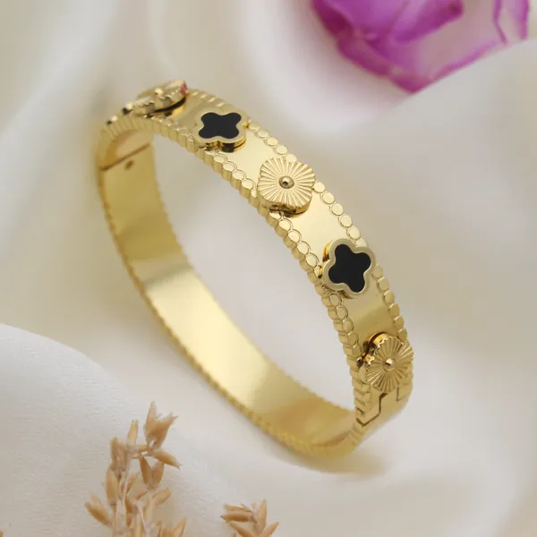 Gold_Tone_Floral_Cuff_Bracelet_For_Women