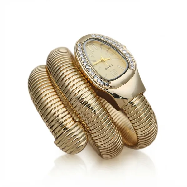 Gold_Tone_Stretch_Bracelet_Watch_For_Women
