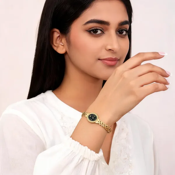Gold_Tone_Analog_Bracelet_Watch_For_Women