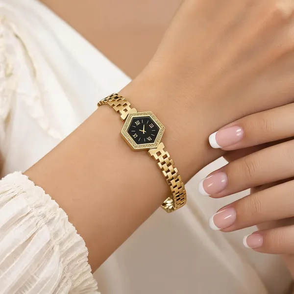 Gold-Tone_Analog_Bracelet_Watch_For_Women