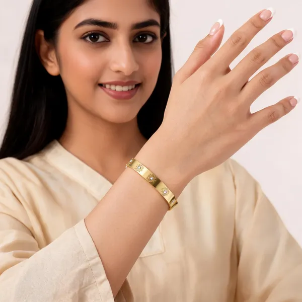 Gold-Tone_Embellished_Bangle_For_Women