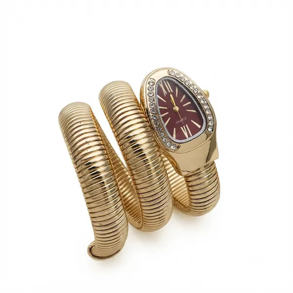 Gold_Tone_Stretch_Bracelet_Watch_For_Women